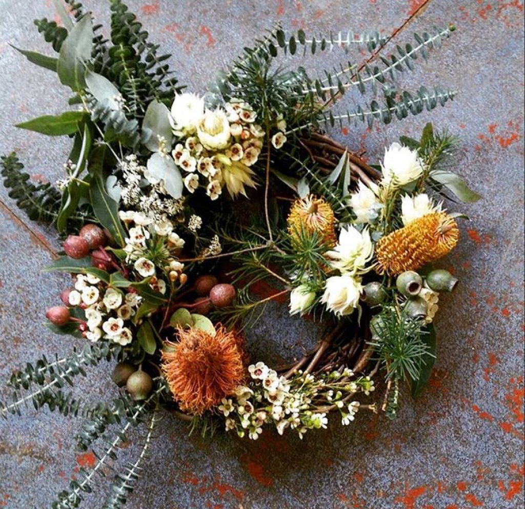 Fresh Floral Christmas Wreath Dec 17 2017 Visit Macedon Ranges