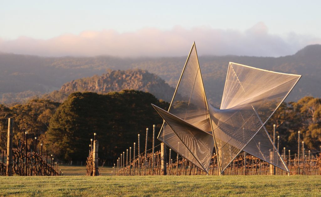 Art in the Vines at Hanging Rock Winery - Matt Harding sculpture