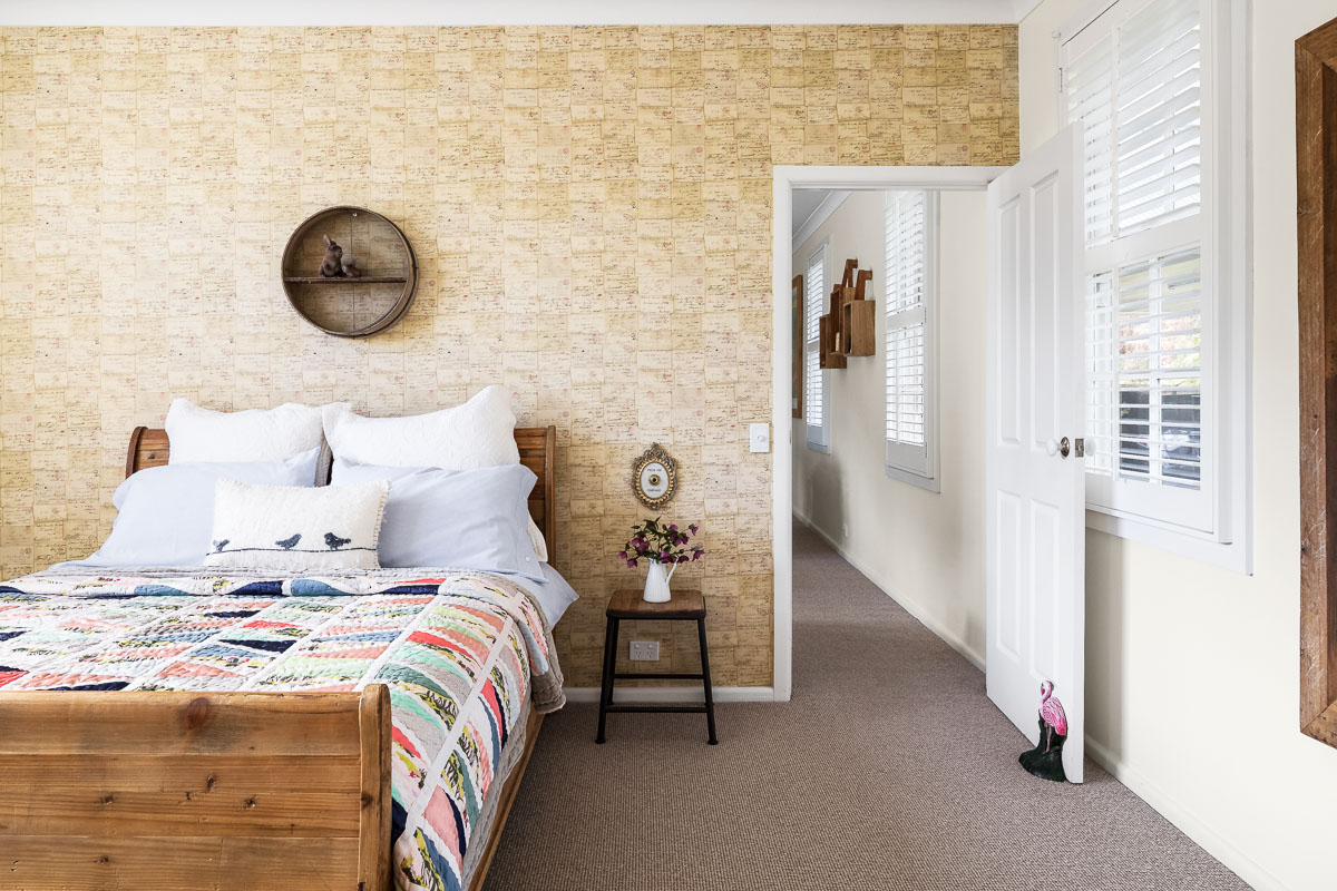 Cosy bedroom at Cameron Lodge Cottage on Mount Macedon